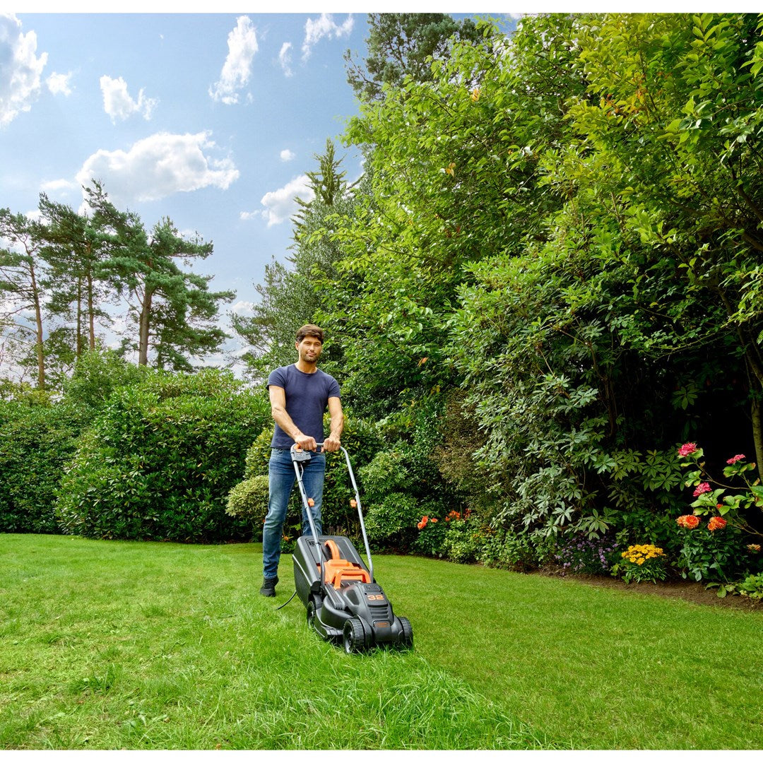 Black & Decker BEMW351-QS Lawn Mower Walk Behind Black Orange