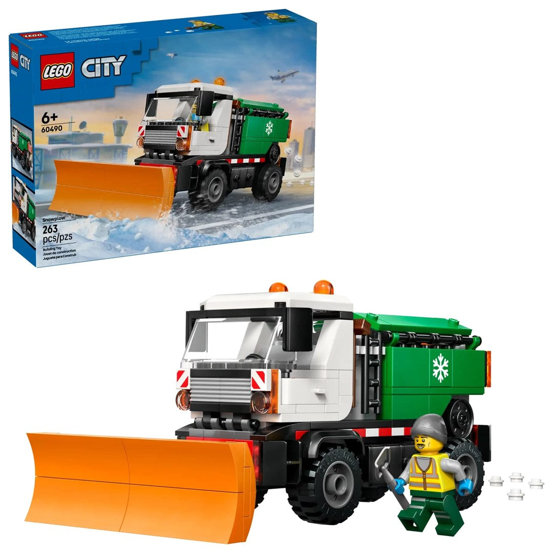 LEGO CITY Snowplow Truck Toy Building Set for Kids 6+ - 60490