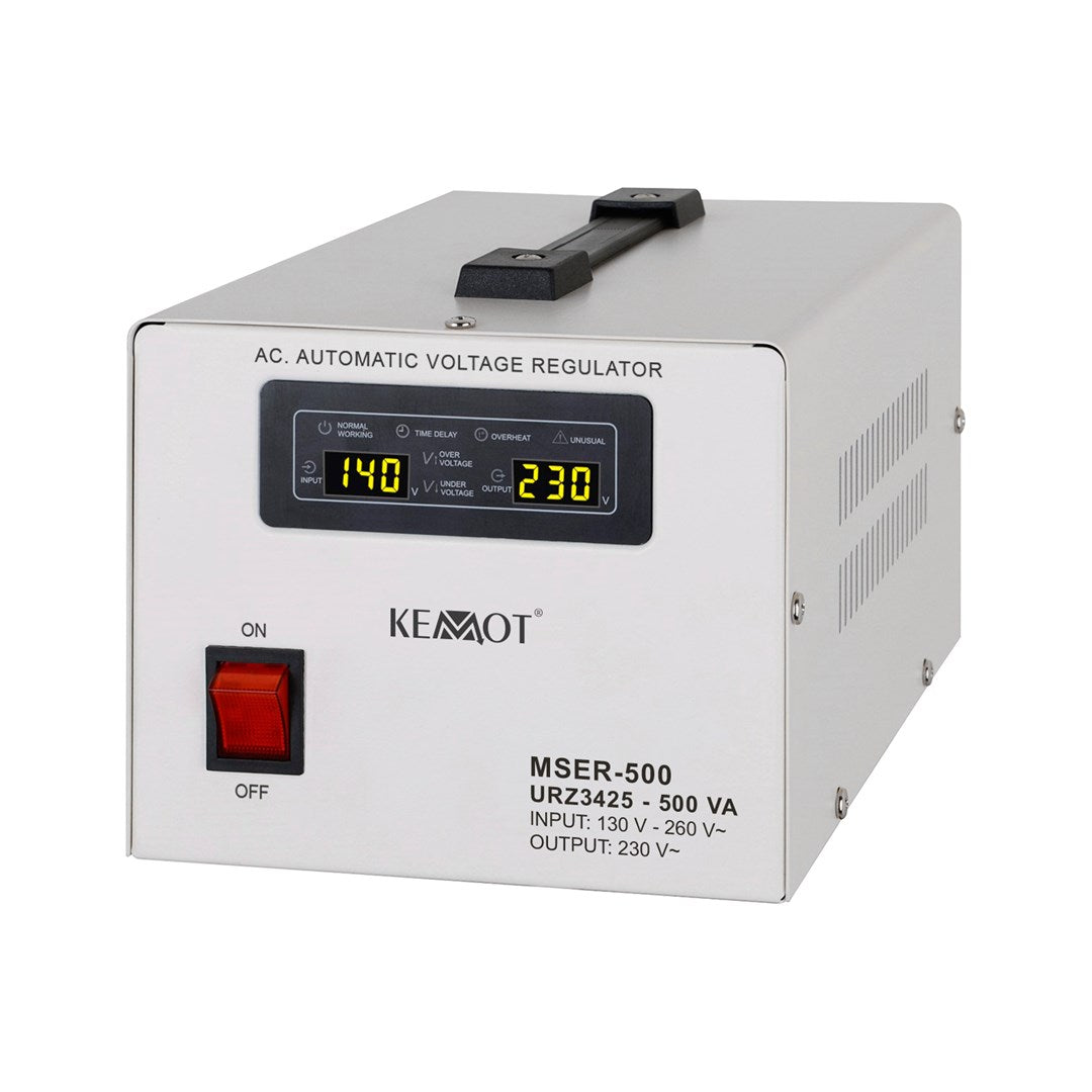 KEMOT MSER-500 Automatic Voltage Stabilizer (500 VA  Servo Motor)