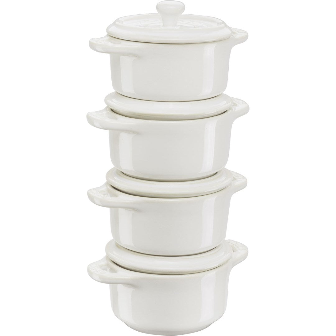 Staub Mini Cocotte Round 4 pcs. - 200 ml Ivory