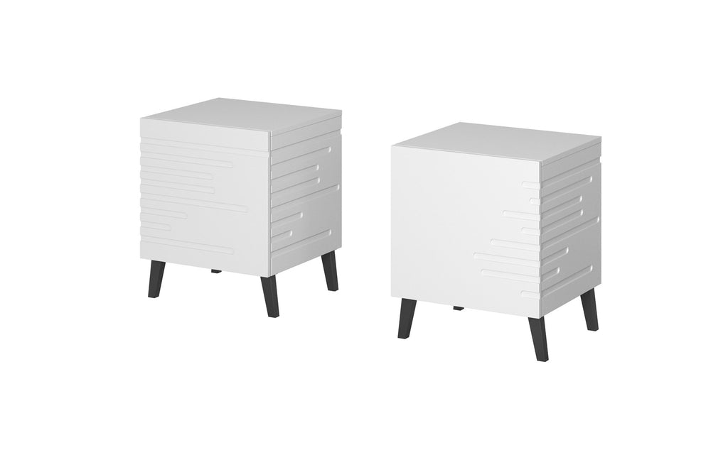 Cama Bedside Table NOVA 44x40x52 cm White Matt