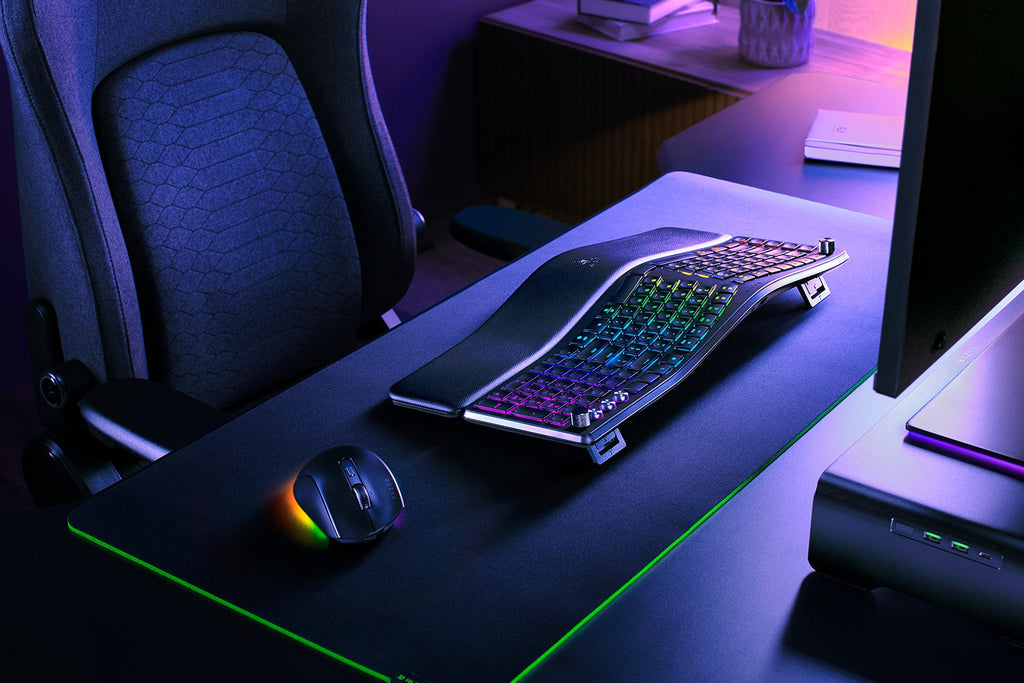 Razer Pro Type Ergo keyboard Universal USB + RF Wireless + Bluetooth QWERTY US English Black