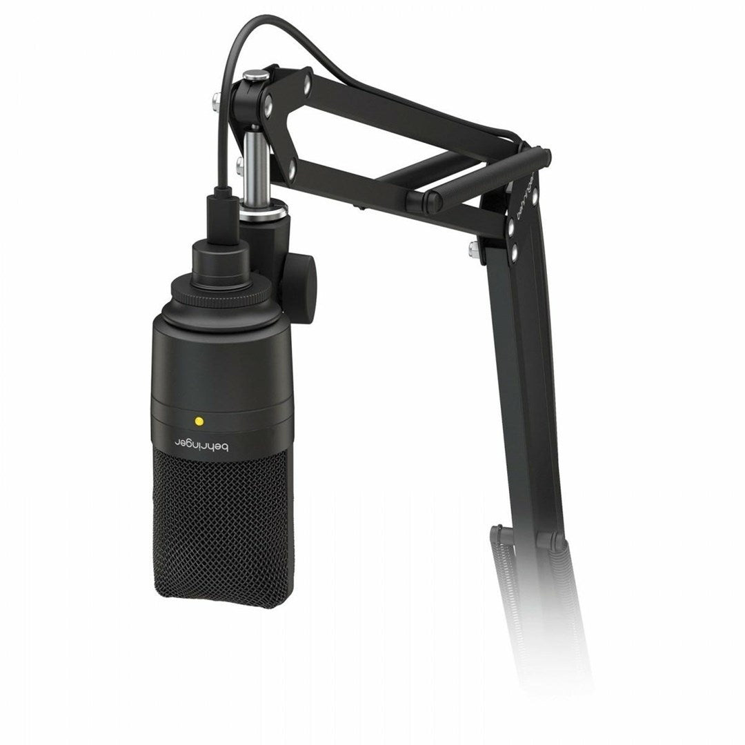 Behringer D3 PODCAST BUNDLE USB Microphone with Boom Arm and Pop Filter