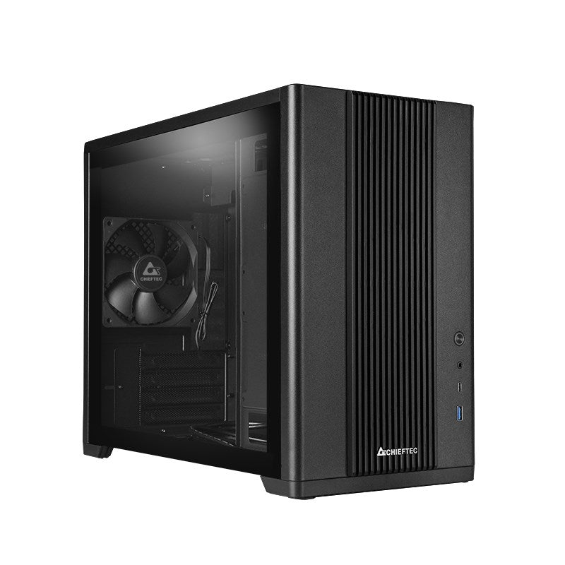 Chieftec UNI Series BX-10B-M-OP - Micro ATX Case - Black - USB/Audio - No Power Supply (BX-10B-M-OP)