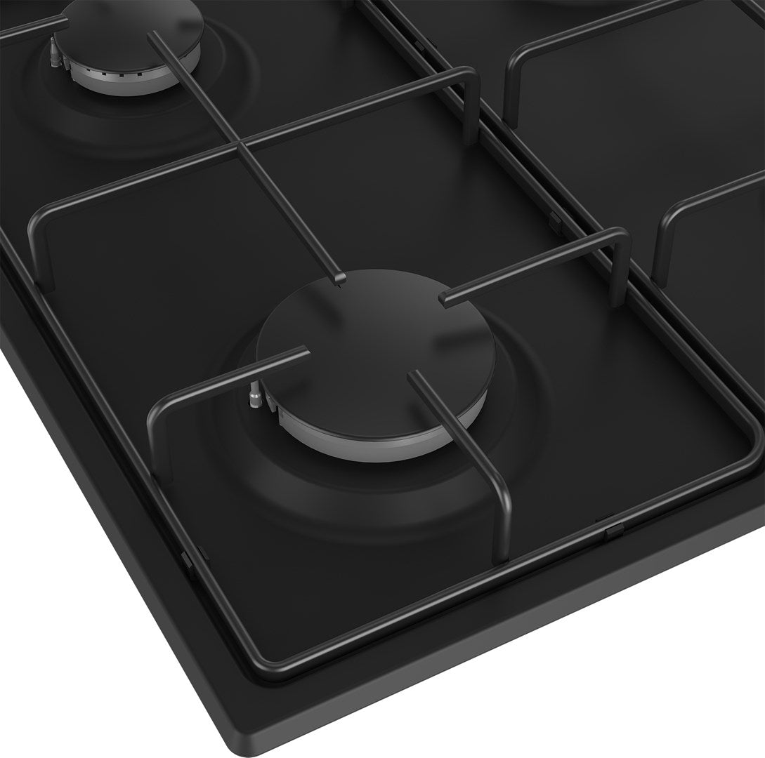 Beko HIBG64120SB 60 cm Gas Hob with Side Knob Controls