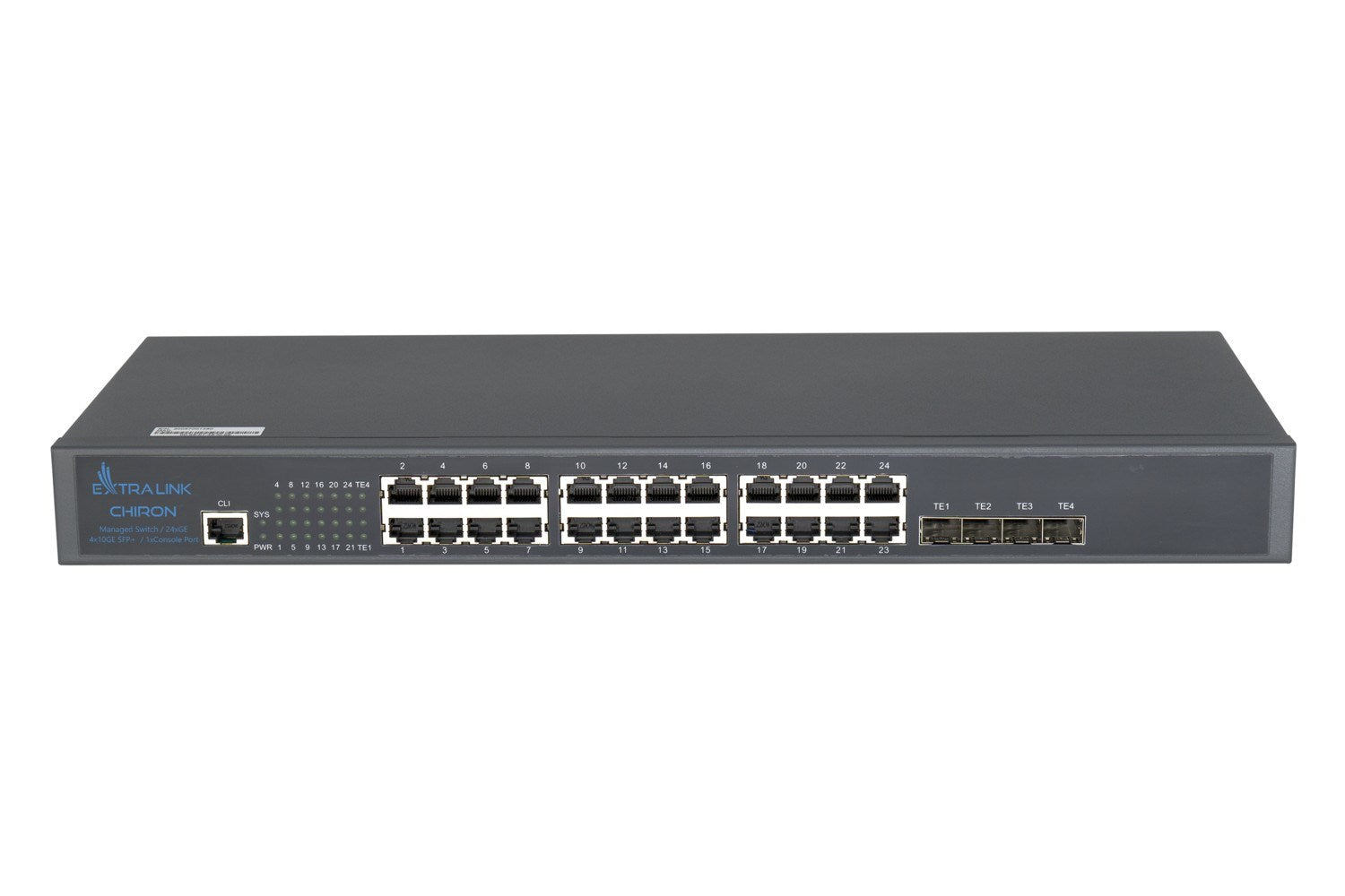 Extralink Chiron 24-Port Gigabit Switch with 4 SFP+ L3 Managed 24x RJ45 1000Mb/s