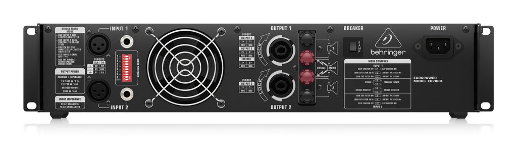 Behringer EP2000 Audio Amplifier Performance/Stage Black