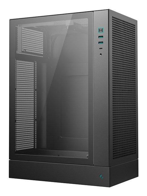 DeepCool CH170 PLUS Tower Black - Compact PC Case with Tempered Glass Panel