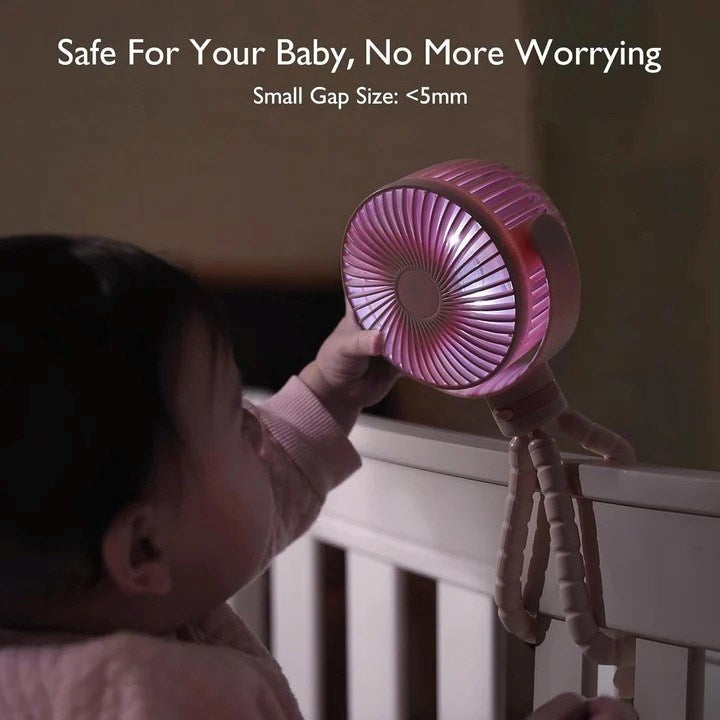 Momcozy portable stroller fan  pink