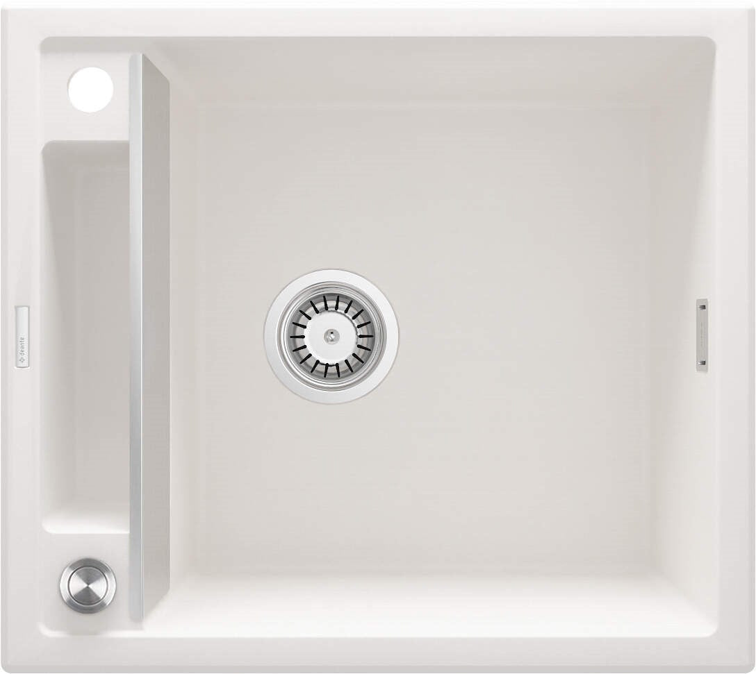 Deante Granite Sink 1-Bowl 56x50cm Alabaster Magnetic ZRMA103
