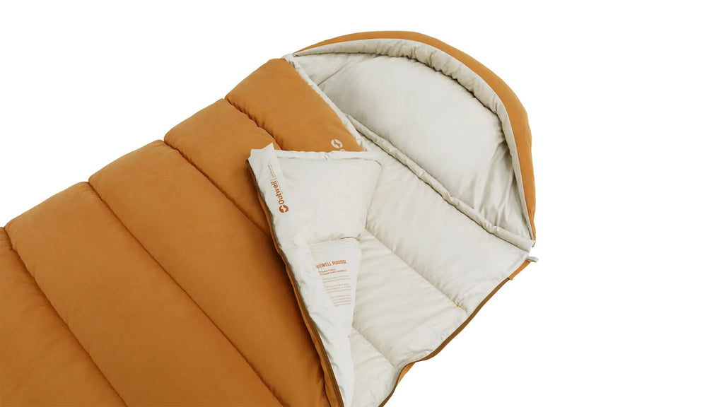 Outwell 230506 sleeping bag Adult Semi-rectangular sleeping bag Cotton  Nylon  Polyester  Recycled polyester Yellow