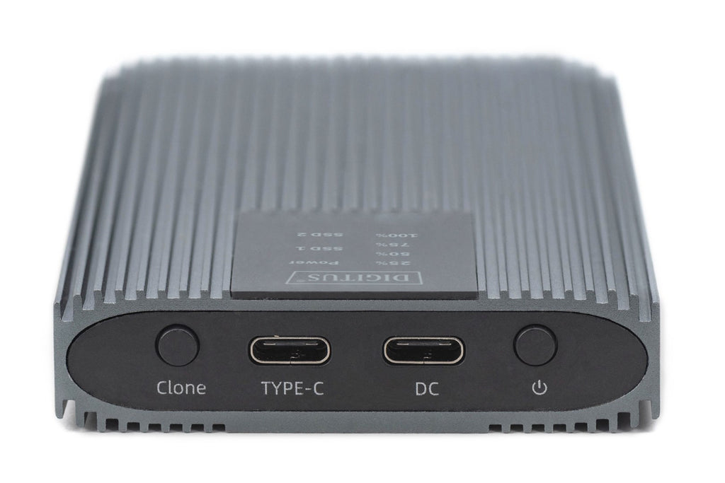 DIGITUS Storage Enclosure 20 Gbps, Clone Function, Aluminum, Tool-Free - M.2 NVMe - USB-C 3.2 (DA-71559) 430C