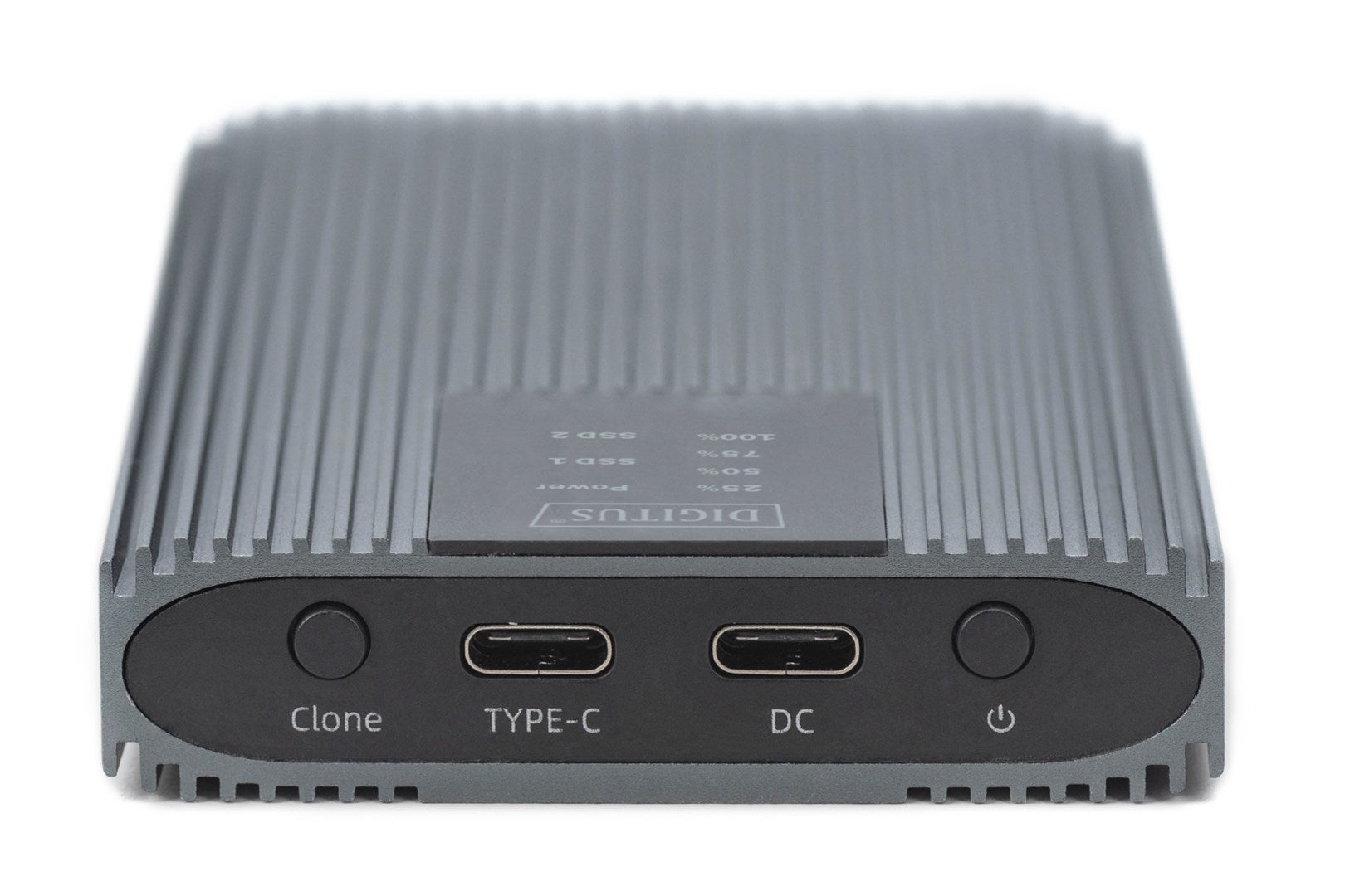 DIGITUS Storage Enclosure 20 Gbps, Clone Function, Aluminum, Tool-Free - M.2 NVMe - USB-C 3.2 (DA-71559) 430C