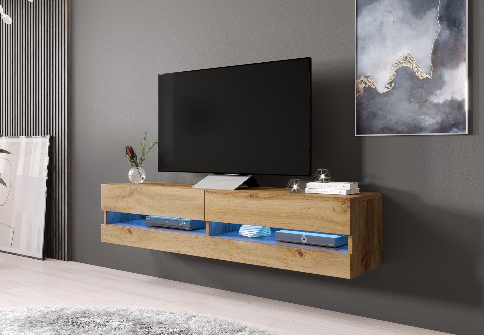 Cama VIGO NEW TV Stand 180x30x40 Wotan Oak