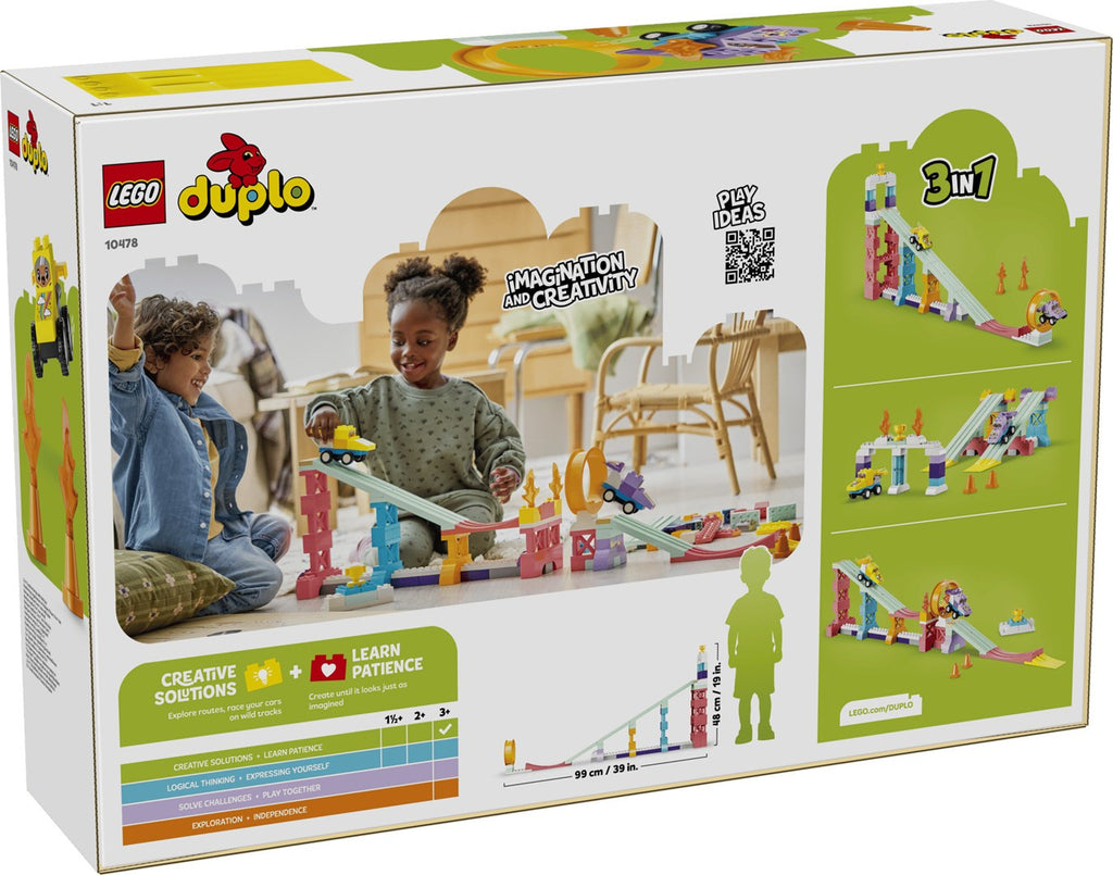 LEGO DUPLO 3 in 1 Creative Ramps with Vehicles, 111 Pieces, Ages 3+, Model 10478