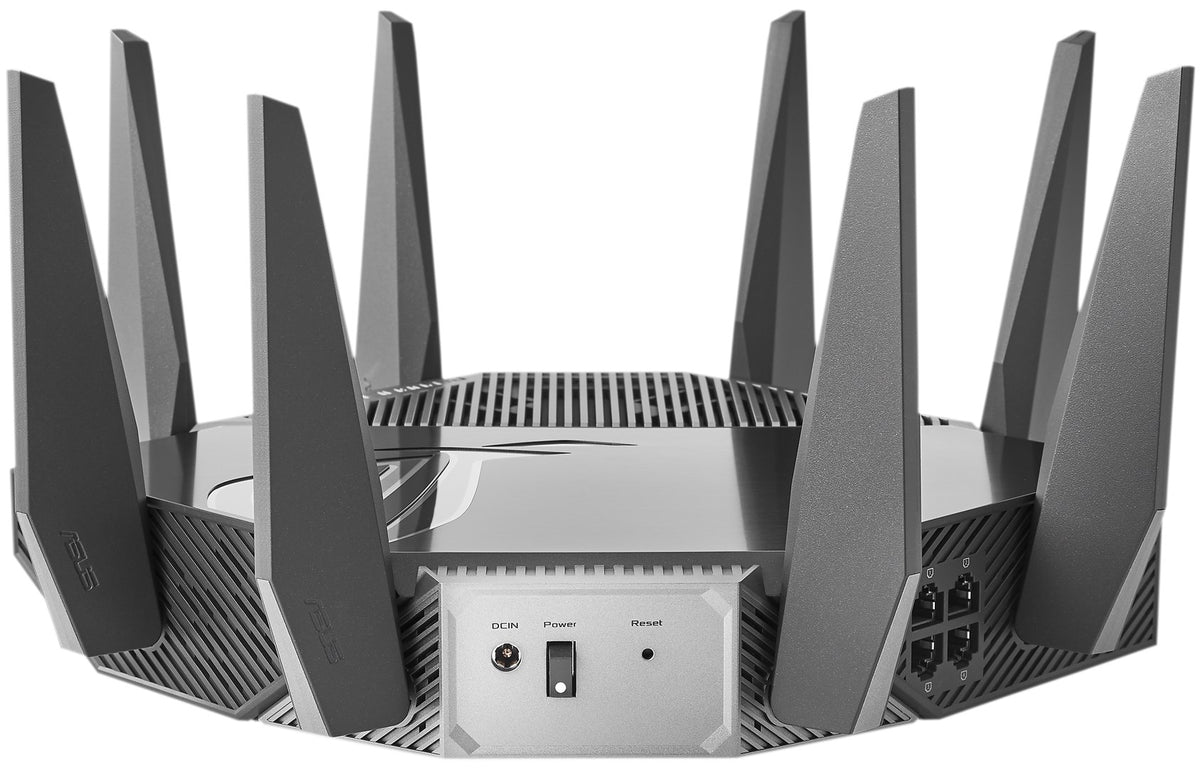 ASUS ROG Rapture GT-AXE11000 - Wireless Router - 4-Port Switch - Wi-Fi 6E - 90IG06E0-MO1R00 1GbE 5GbE