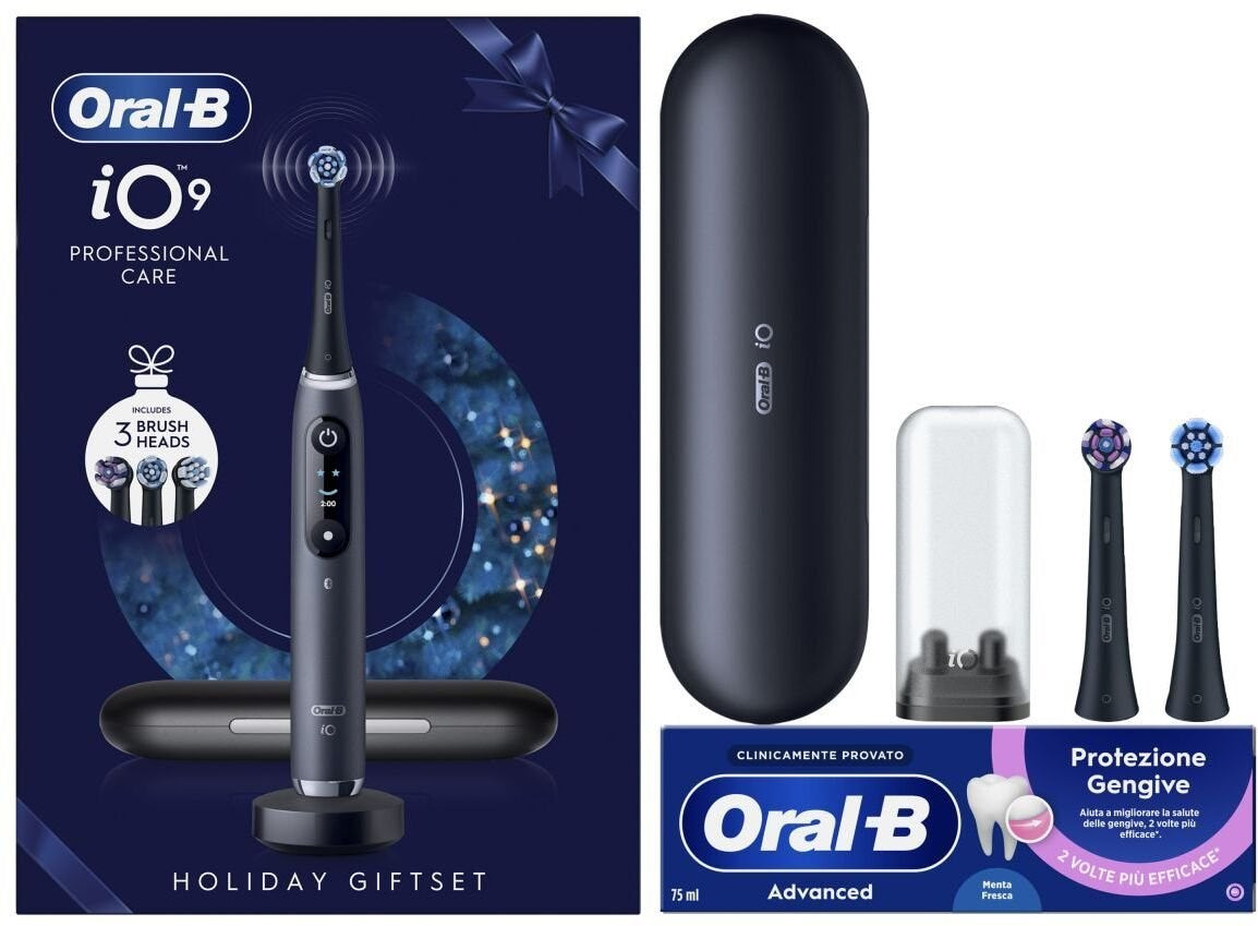 Oral-B iO9 Black Electric Toothbrush + 2 Heads