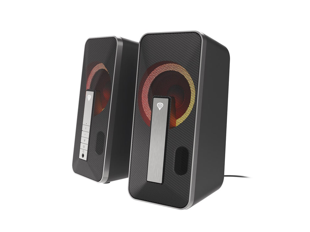 GENESIS Helium 100 BT RGB Speaker Set 10 W PC/Laptop Black Silver 2.0 Channels Bluetooth