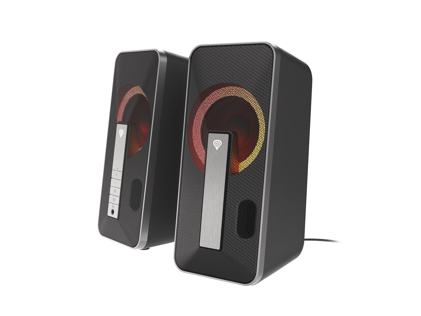 GENESIS Helium 100 BT RGB Speaker Set 10 W PC/Laptop Black Silver 2.0 Channels Bluetooth