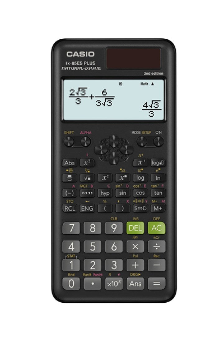 CASIO FX-85ESPLUS-2 Scientific Calculator 252 Functions Black 77X162MM