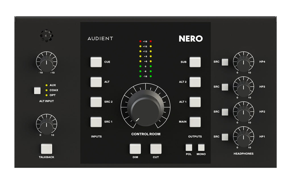 Audient Nero Desktop Monitor Controller (Obsidian Black) & Knox Gear TX-100 Headphones