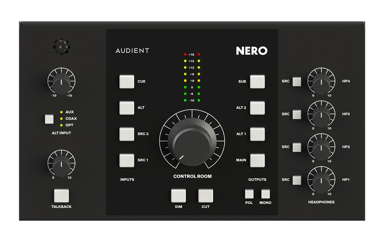 Audient Nero Desktop Monitor Controller (Obsidian Black) & Knox Gear TX-100 Headphones