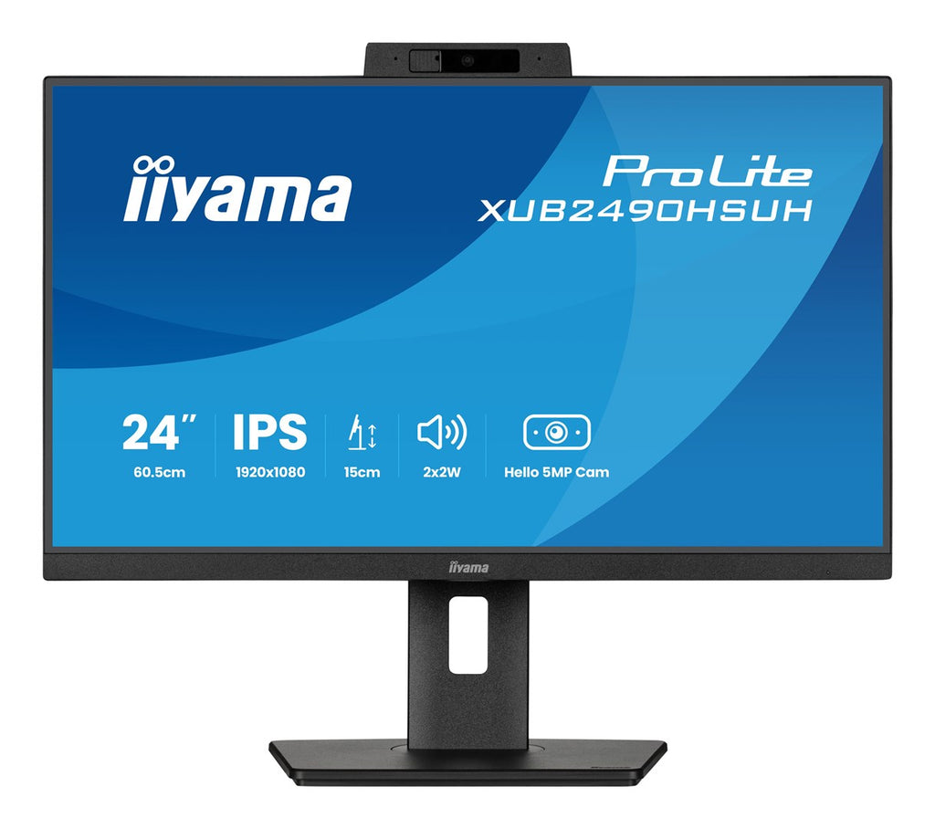 Iiyama ProLite XUB2490HSUH-B2 LED Monitor, 24", IPS, Height Adjustable