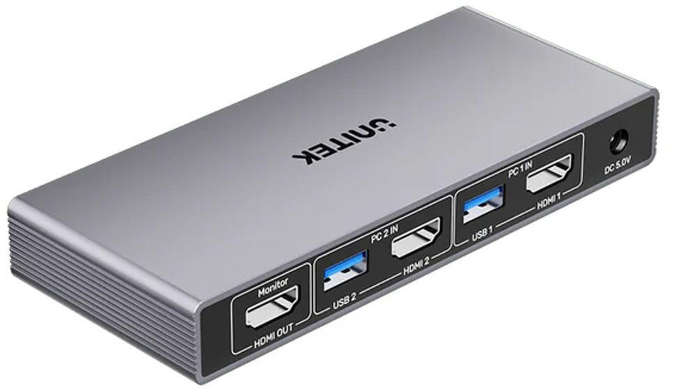 Unitek KVM Switch 4K@60Hz USB 3.0 HDMI for 2 Computers