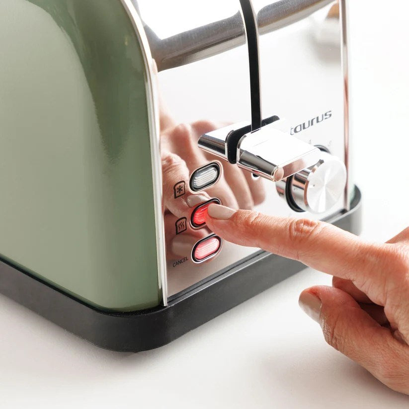 Taurus Vintage Olive-Coloured Toaster  1500 W
