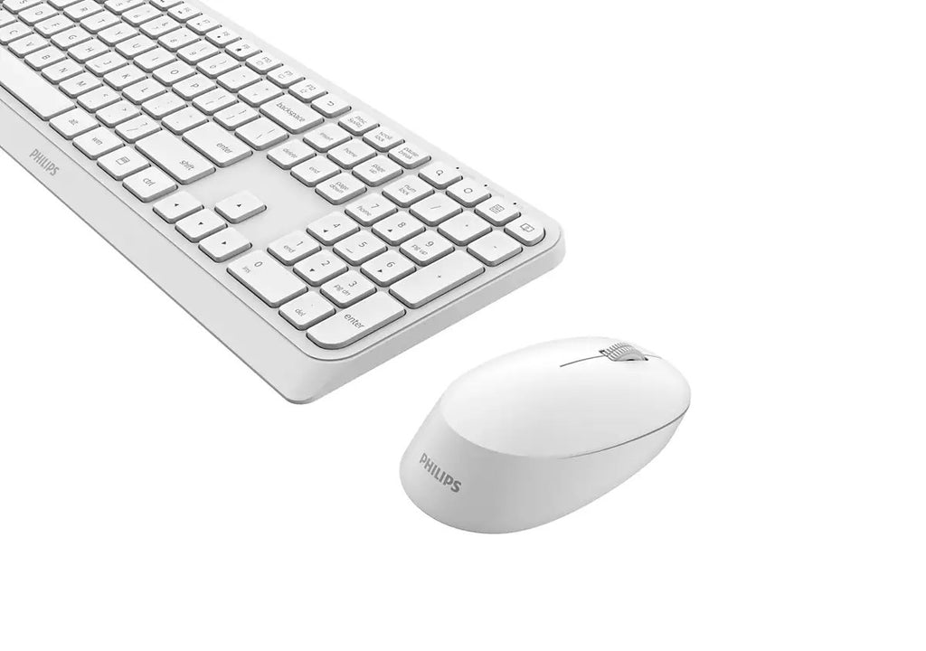 Philips Keyboard and Mouse Set SPT6307W/00 Wireless QWERTY for Windows, Mac, Linux