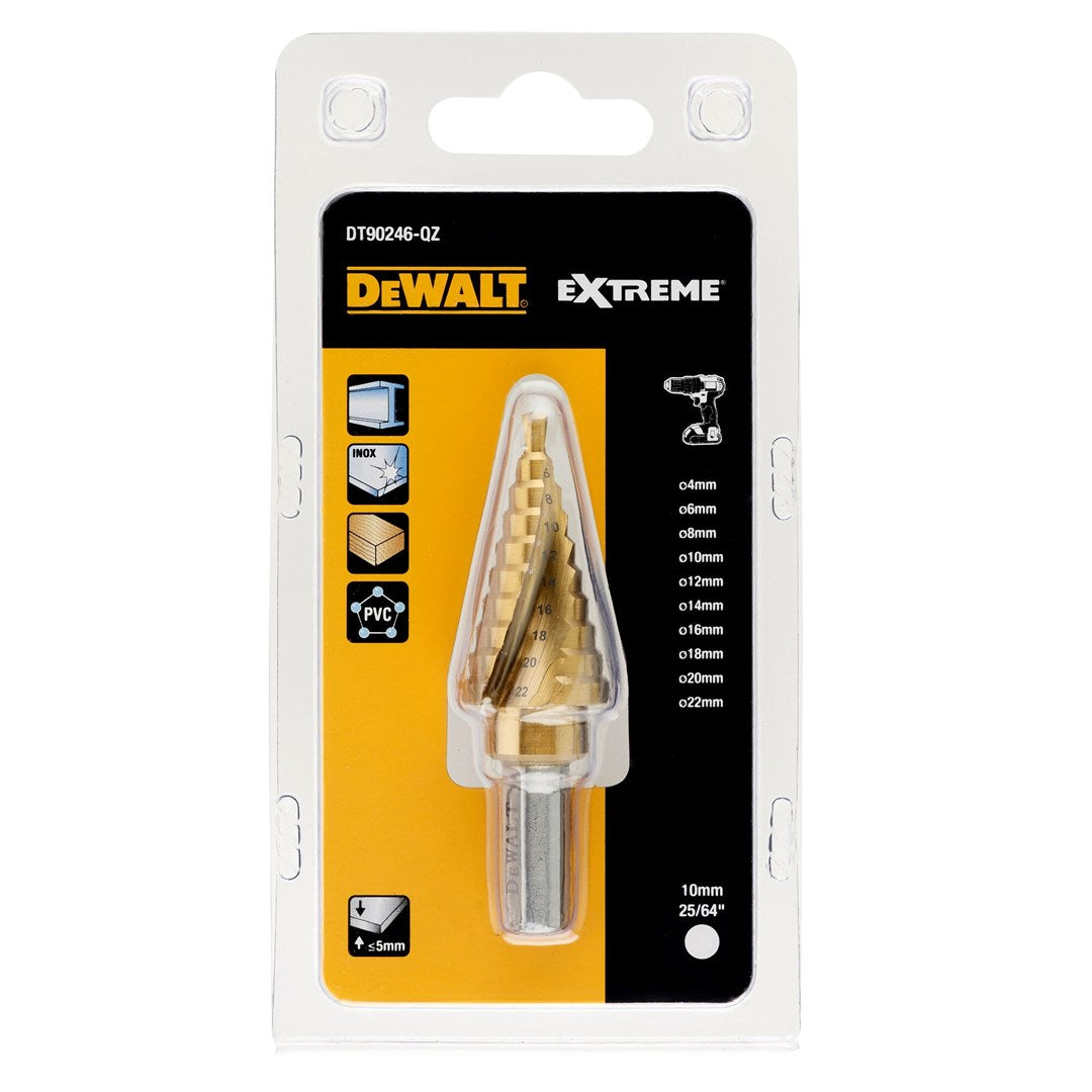 DeWalt Titanium Step Drill Bit 4 to 22 mm, DT90246-QZ