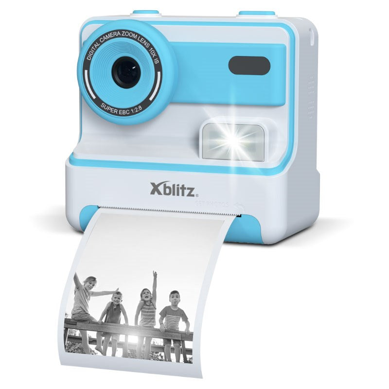 Xblitz Flash Blue Instant Camera with Thermal Printer for Children