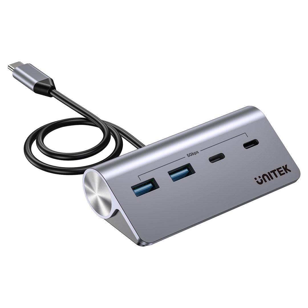 UNITEK Aluminum USB-C Hub 2x USB-A 2x USB-C 5 Gbps