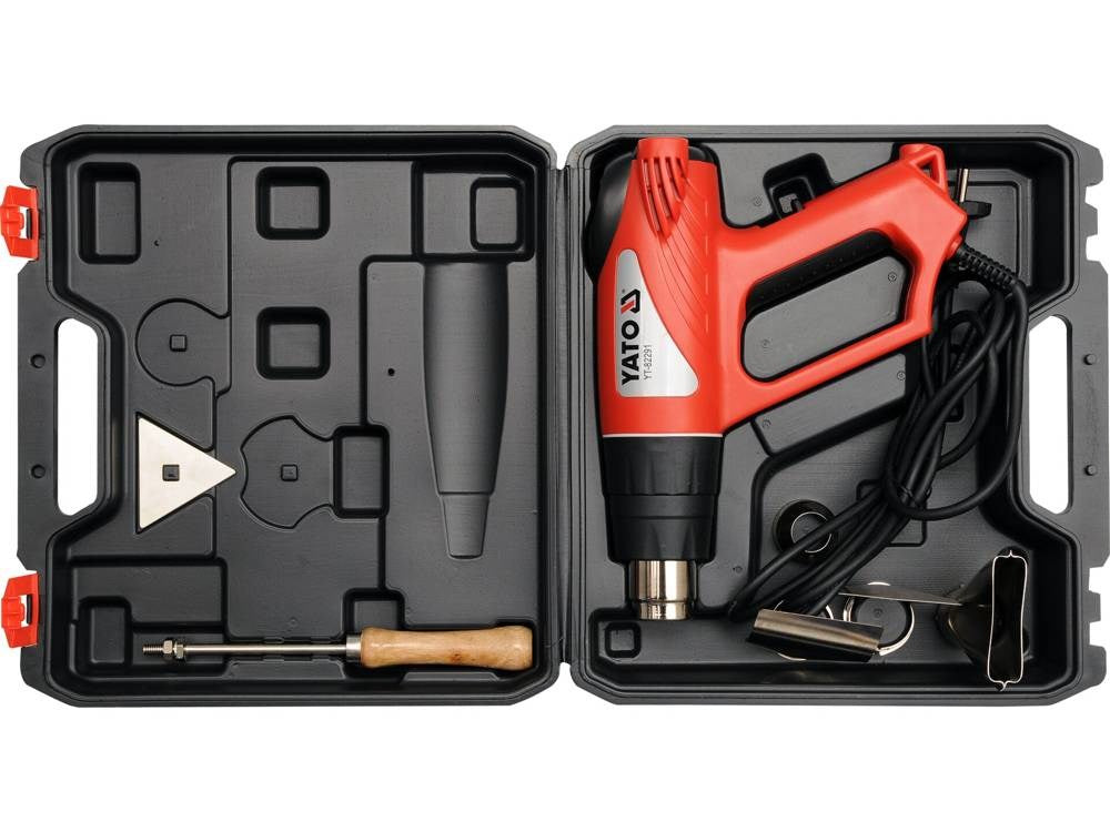 Yato YT-82291 heat gun Hot air gun 500 l/min 550 °C 2000 W Black  Red