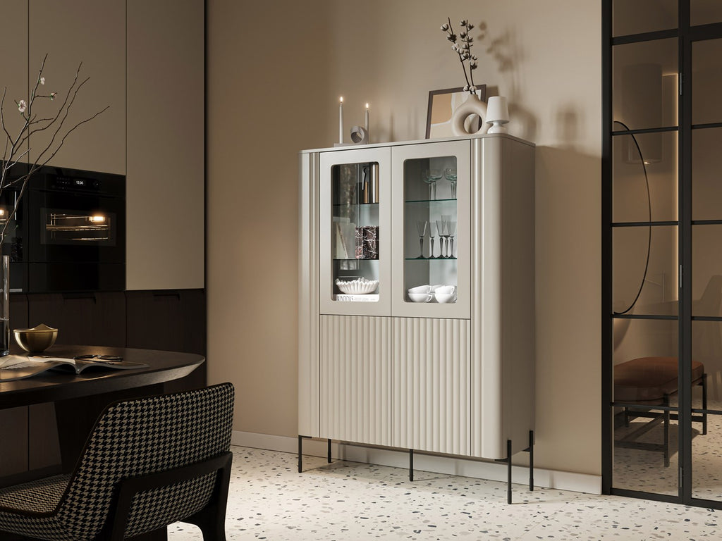 Cama VERA Display Cabinet 110x40x160 Matt Cashmere