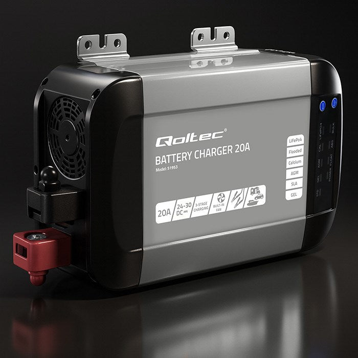 Qoltec 24V Battery Charger 20A Robust Design 51953