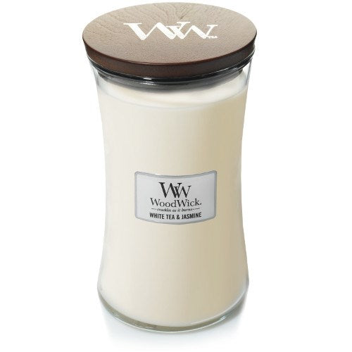 WoodWick Candle 93062E White Tea & Jasmine 1 pc | Indoor/Outdoor