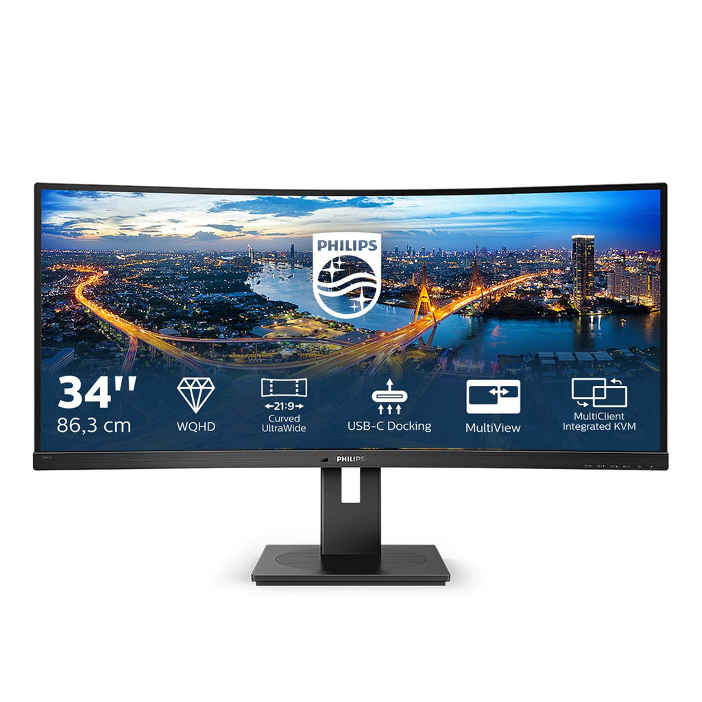 Philips B Line 346B1C/00 Monitor 34" Quad HD 3440x1440 LCD Black