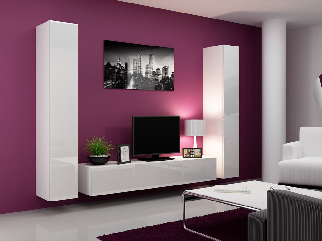 Cama Full Cabinet VIGO '180' 180/40/30 White/White Gloss