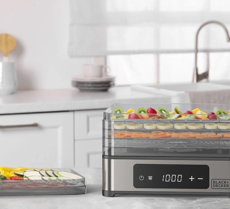 BLACK+DECKER Dehydrator 400 W for Fruits, Mushrooms, and Vegetables ES9530010B