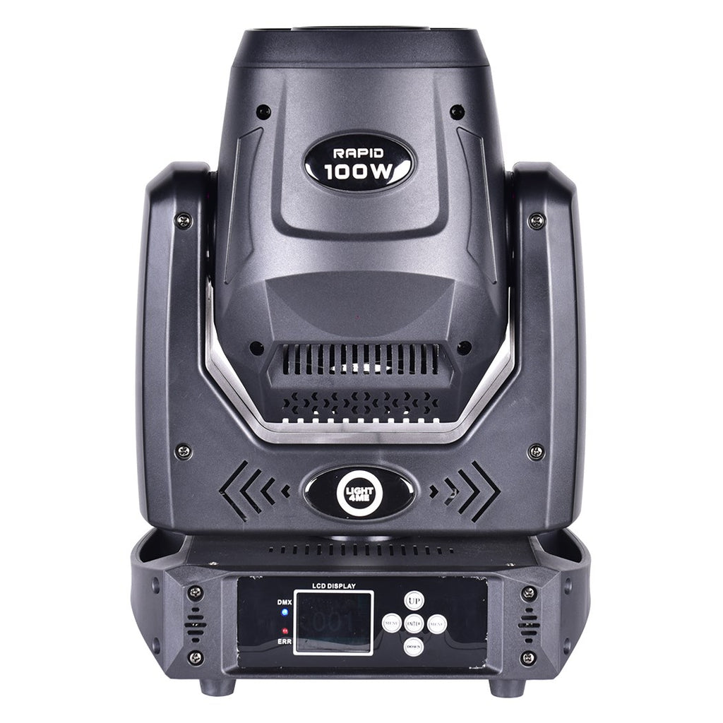 Light4Me Rapid Spot 100 LED Moving Head 6800 g 330x280x430mm Model 5907780141044