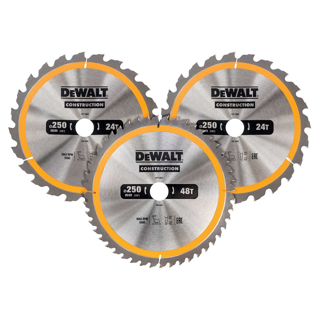 DeWALT Circular Saw Blade 250 mm 24T 48T 60T DT1963-QZ