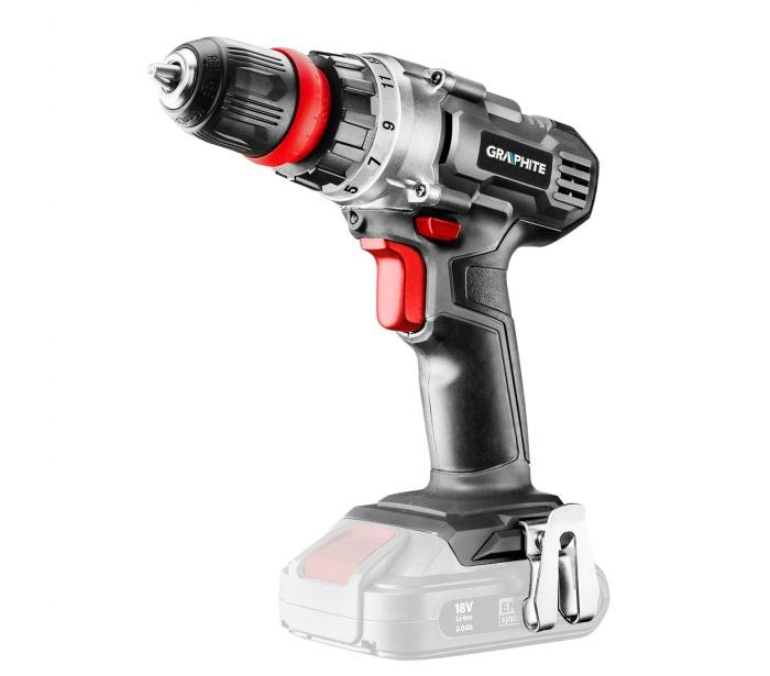 GRAPHITE Cordless Drill 58G022 - 1250 RPM, 22500 g, Keyless Chuck
