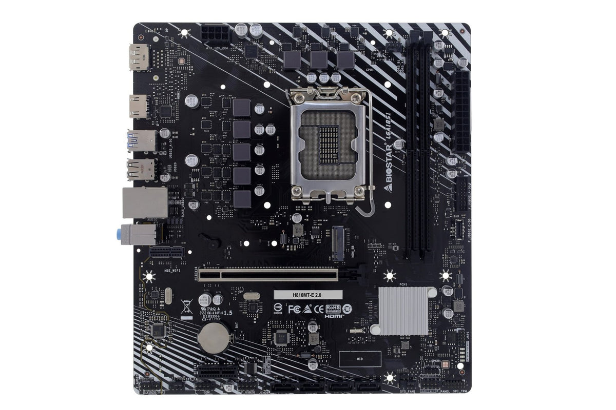 Biostar Motherboard H810MTE 2.0 LGA 1851 Intel H810 Chipset 128GB DDR5