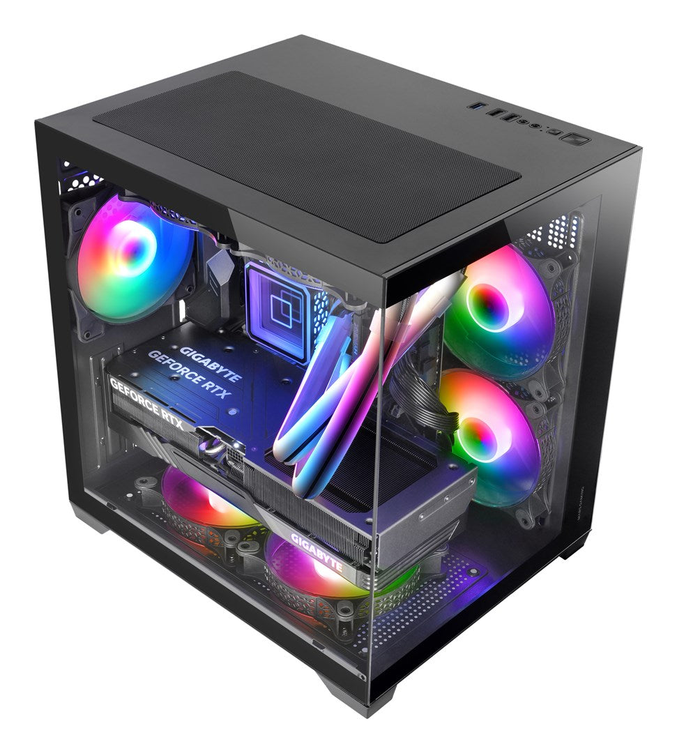 Mars Gaming MC-VIEW2 Mini Tower Black