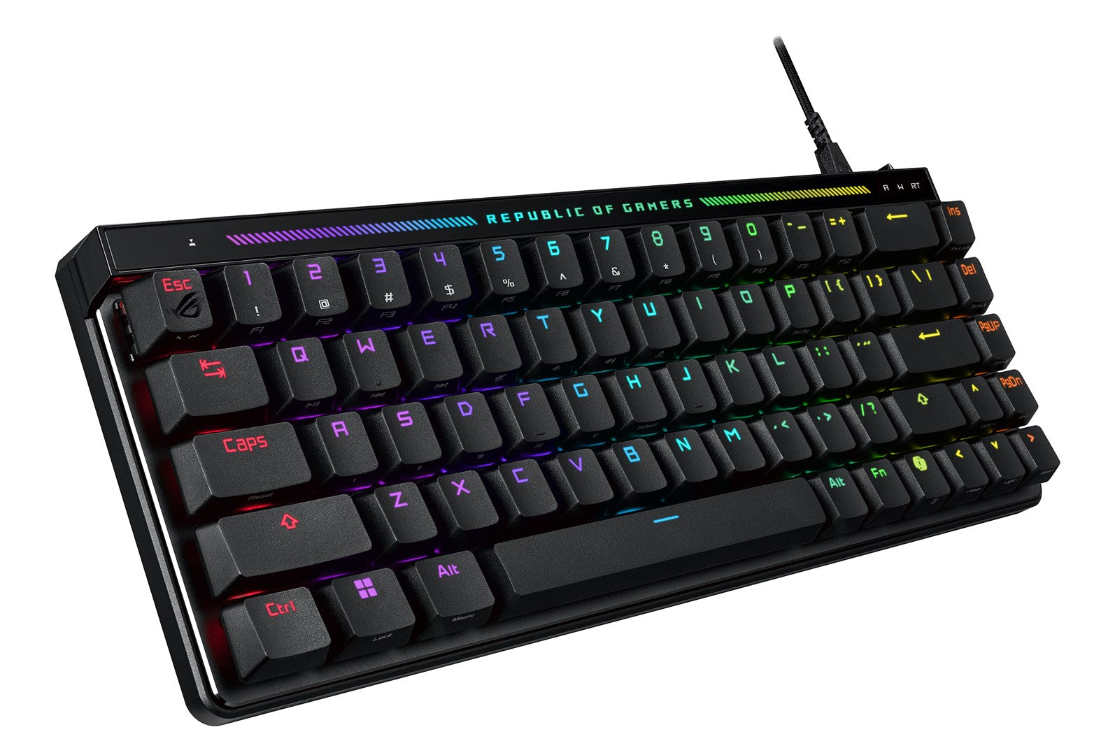 ASUS ROG Falchion Ace - Keyboard - 65% Compact - Backlit - USB - QWERTZ - ROG NX Red Switches - Black (90MP03VE-BKDA20)