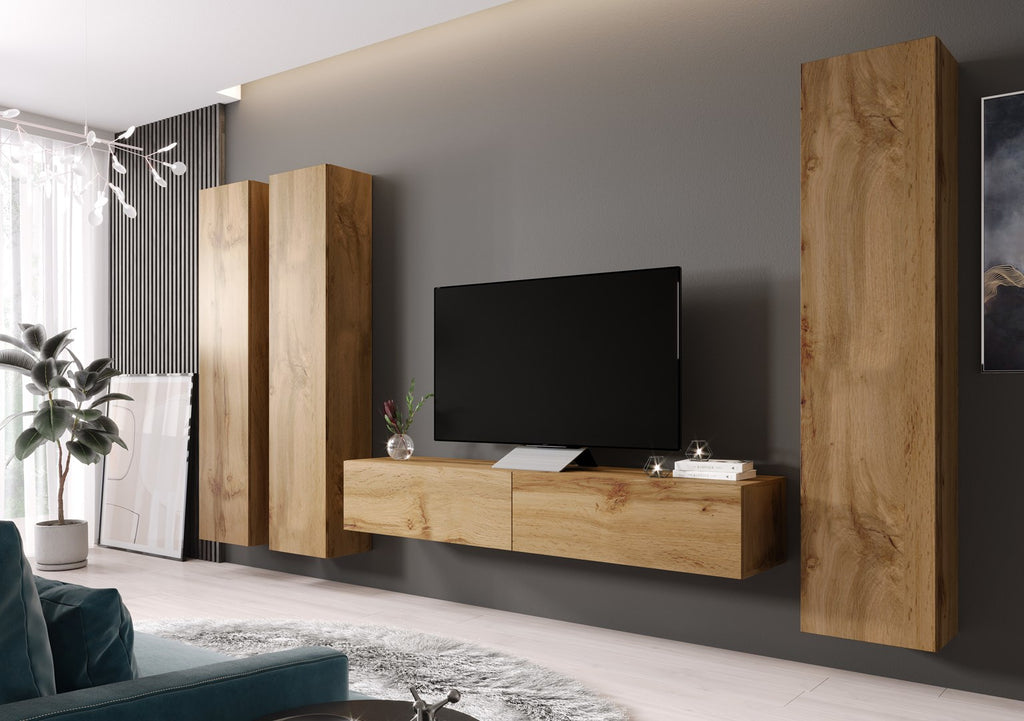 Full cabinet bed VIGO '180' 180/40/30 wotan oak