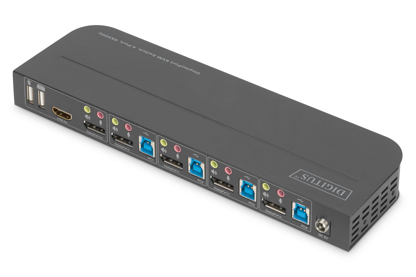 DIGITUS - KVM/Audio Switch - 4 x KVM/Audio - Desktop (DIGITUS)