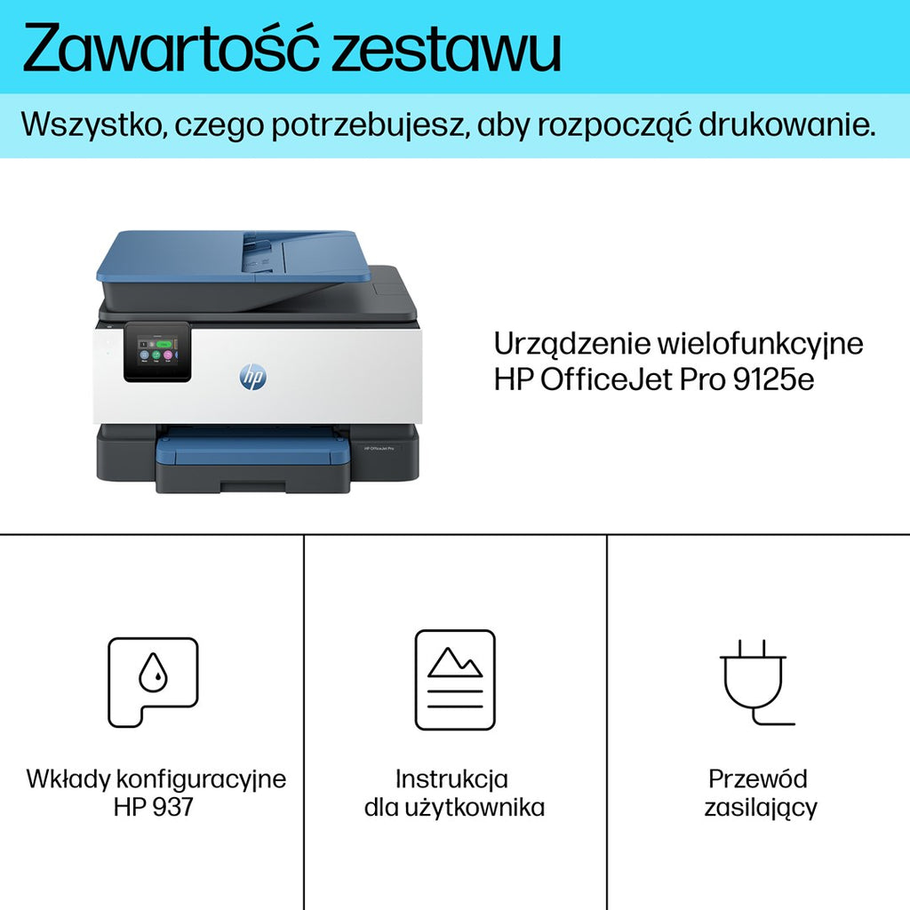 HP OfficeJet Pro 9125e Wireless All-in-One Color Printer  Instant Ink; Two-sided printing