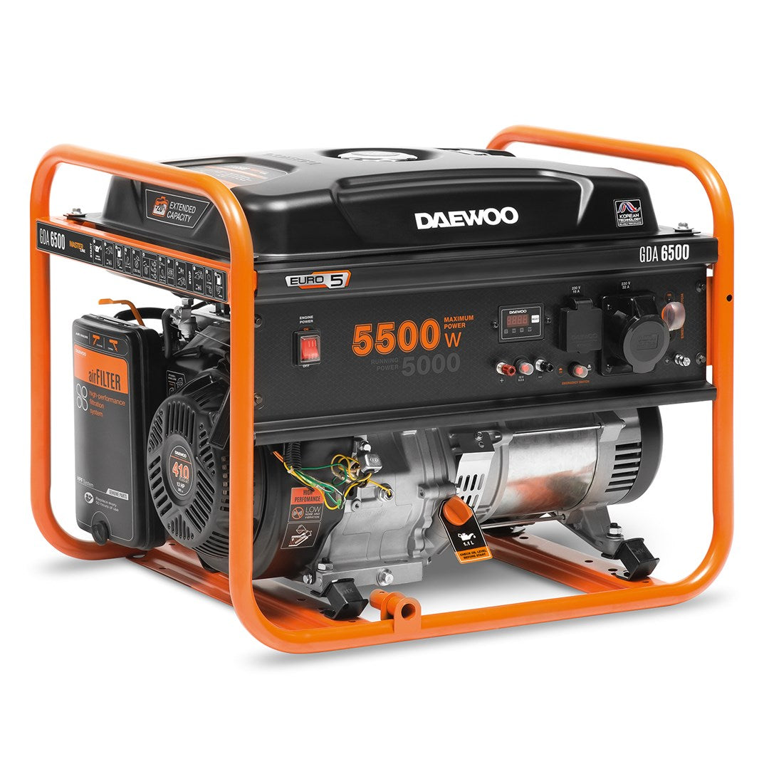 Daewoo Engine-Generator GDA6500 5000W Petrol House and Garden Generator